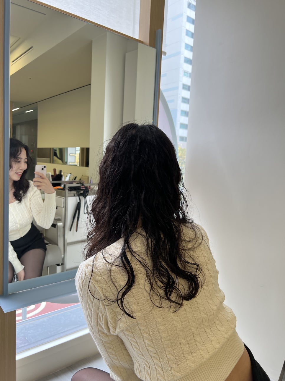 M자 헤어라인 보완 웨이브펌